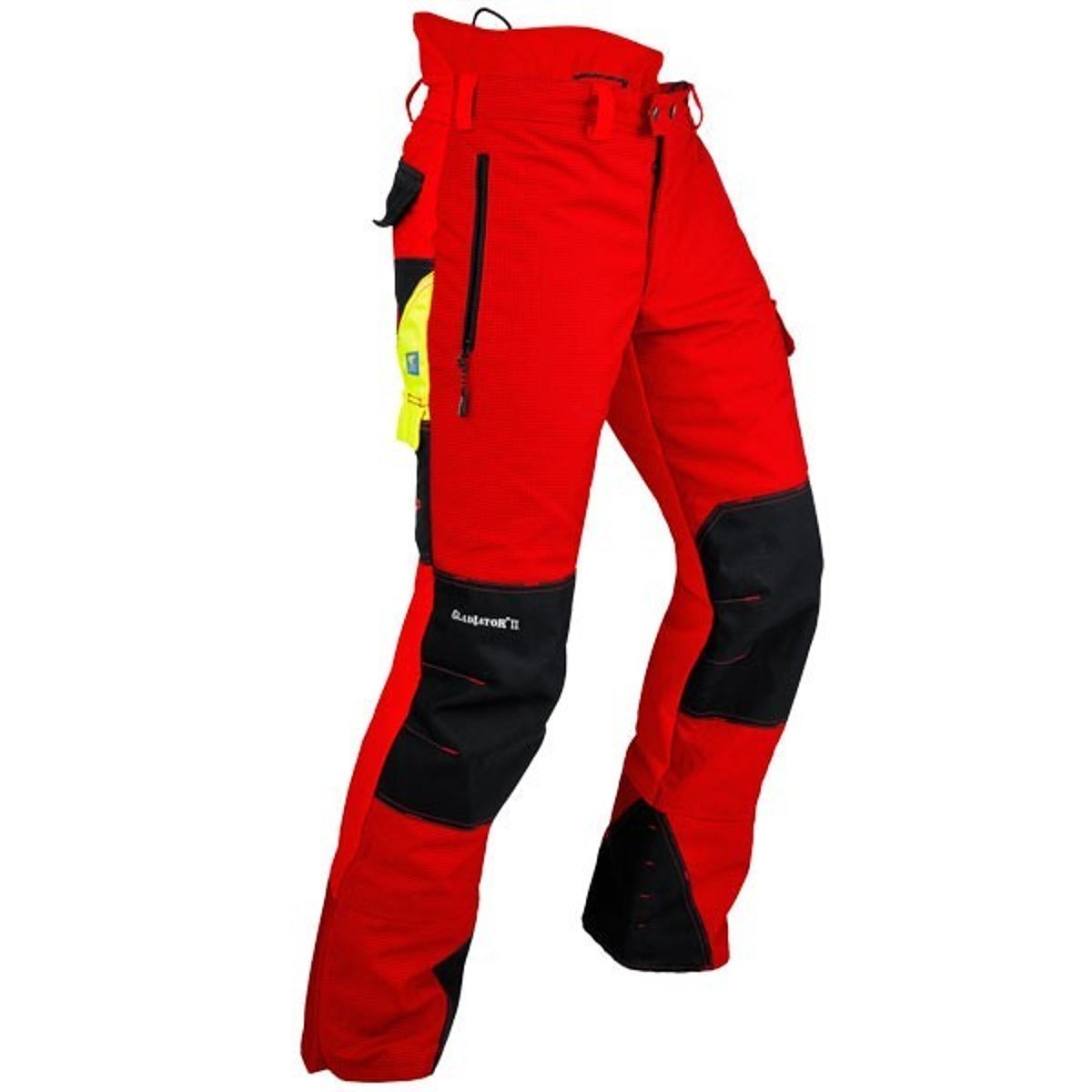 Schnittschutzhose Klasse 2 24 m/s, Farbe:rot, Größe:L
