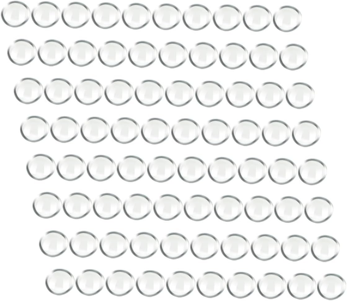 Cabilock 300Pcs Clear Glass Pebbles Transparent Decorative Beads for Vases Aquariums Crafts and Home Decor Versatile Flat Glass Marbles for Elegant Table Centerpieces