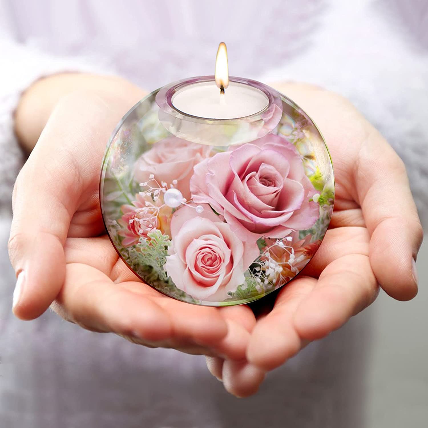 Ditya Crafts Sphere T Light Holder Resin Mold Beautiful Silcione Mold for Resin T-Light Holder (3 x 3.2 Inches)