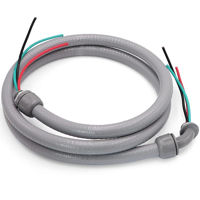 Buy 6FT 1/2-Inch Electrical AC Whip Kit,Nonmetallic Liquid Tight ...