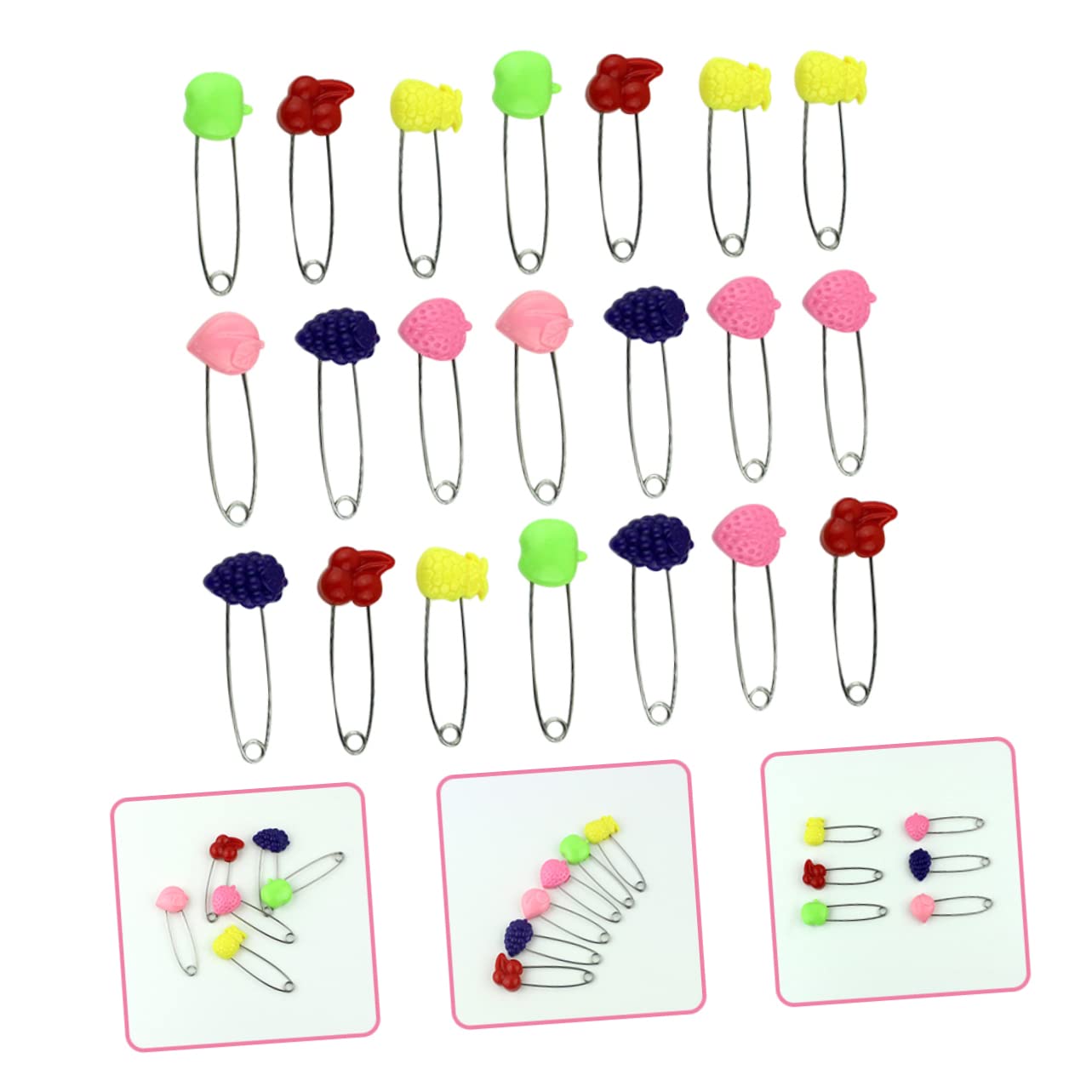 BESTYASH 50pcs Safety Pin Set Child Safety Pins for Diapers for Boys and Girls Organize Socks and Secure Diapers Random Style