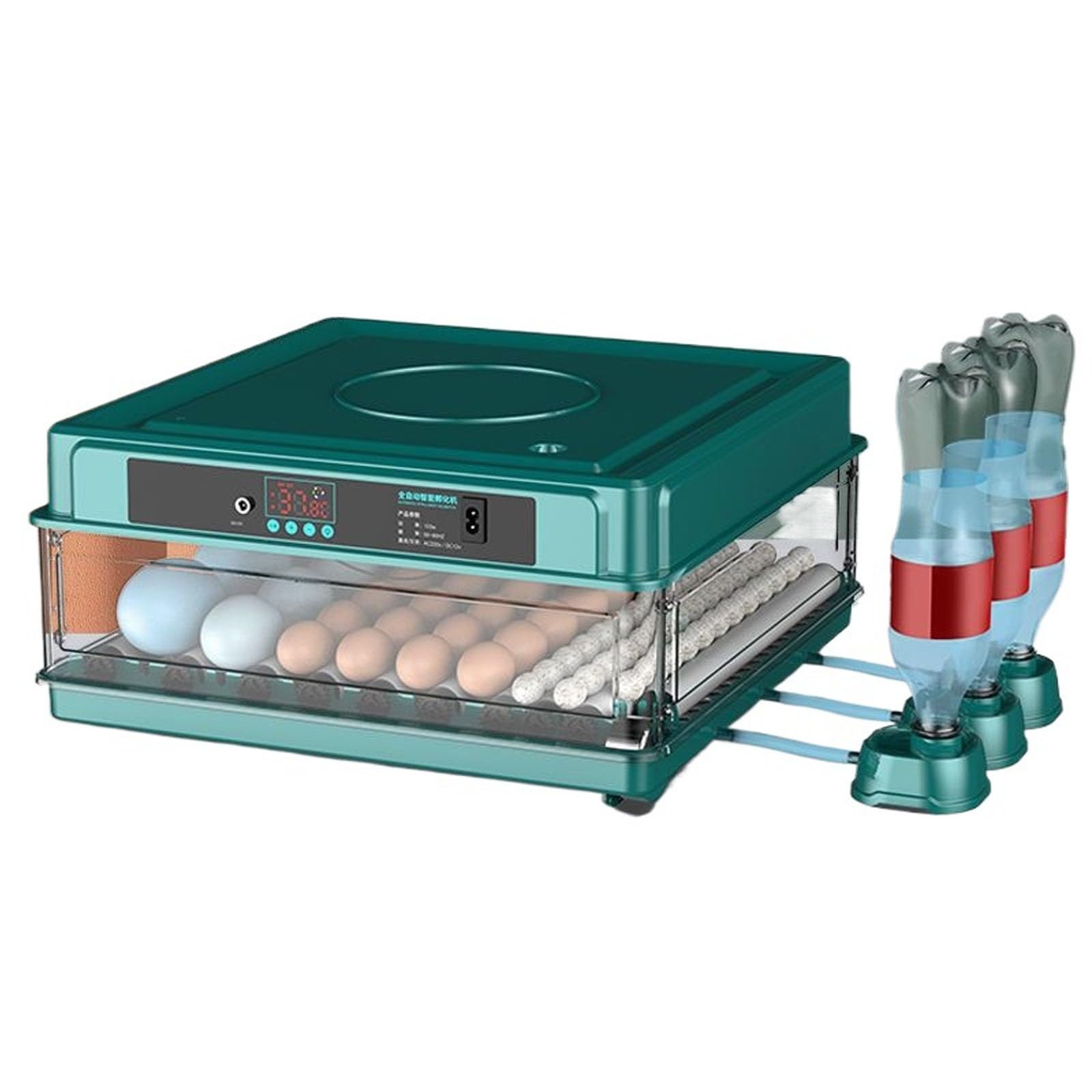 Kompaktowy, W Pełni Automatyczny Inkubator Do Jaj Do Użytku Domowego - Mini Cyfrowy Wylęgarnia Jaj Papug, Kurczaków, Kaczek, Gęsi, Przepiórek I Ptaków(Size:48 Eggs)
