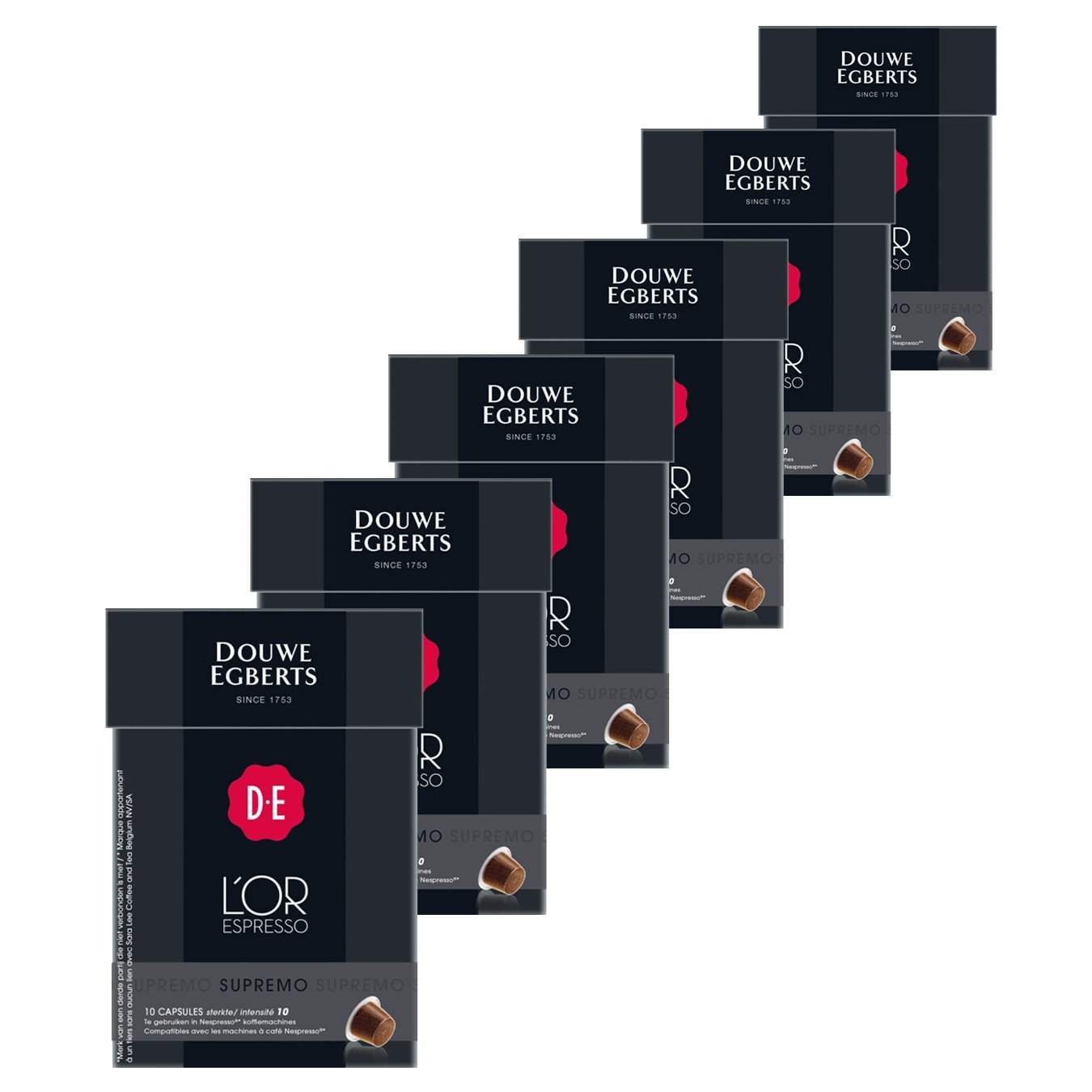 Douwe Egberts L'or Espresso Supremo (Pack of 6) Nespresso