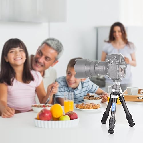 Miniatura 5 de ARTCISE Trípode de fibra de carbono - Escritorio portátil compacto ligero para cámara DSLR videocámara, carga máxima de 22 libras/22.0 lbs