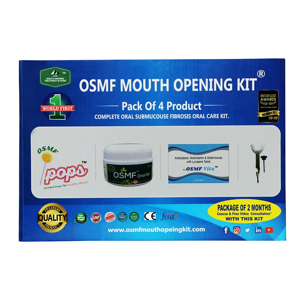 Mouth Opening Kit™ with OSMF Tablets, Medicine, OSMF Gel and Mouth Opener - Pack of 4 Products