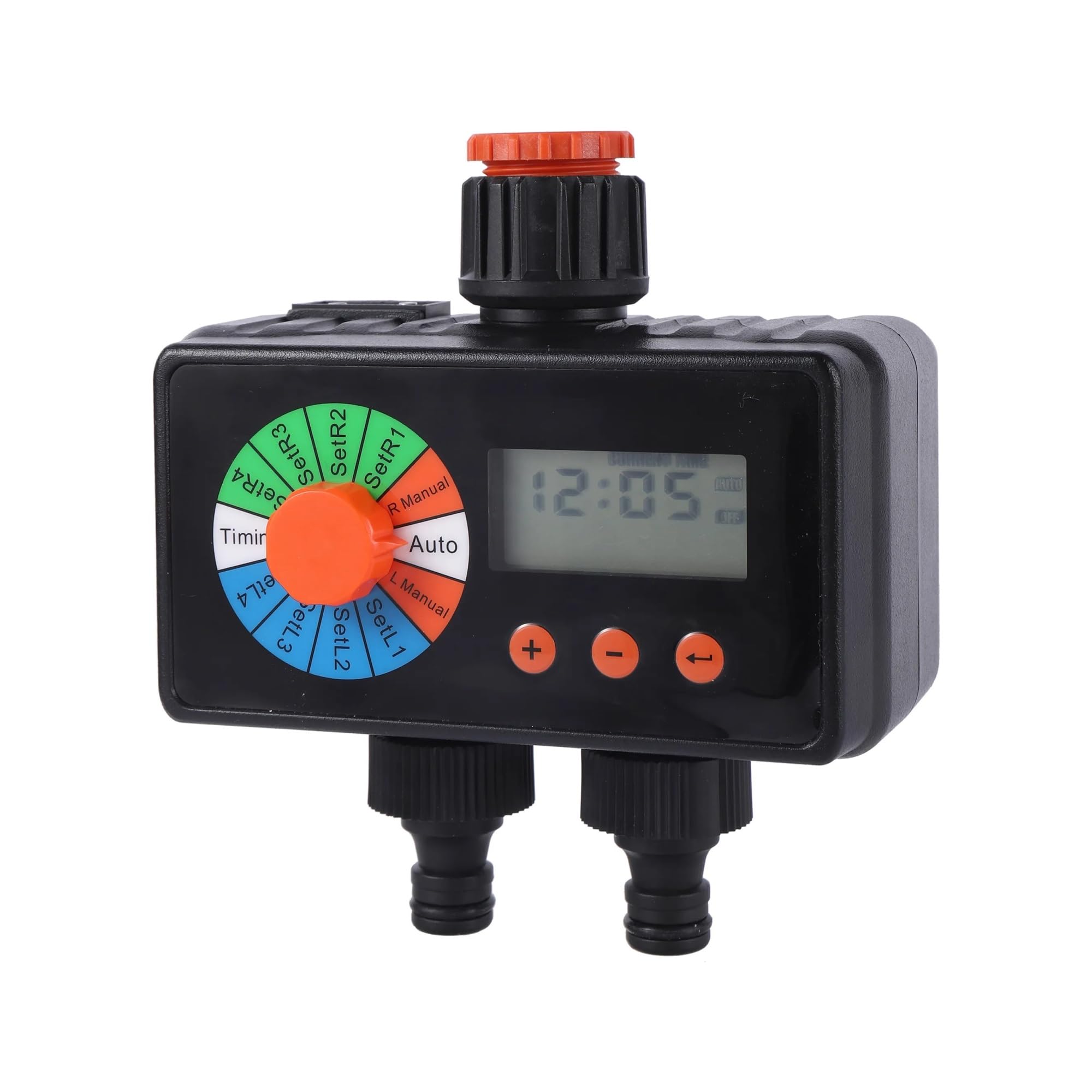 NURII Temporizzatore for irrigazione con Uscita a 2 Vie con sensore Pioggia, Controller for irrigazione Automatica Temporizzatore elettronico Digitale for irrigazione da Giardino
