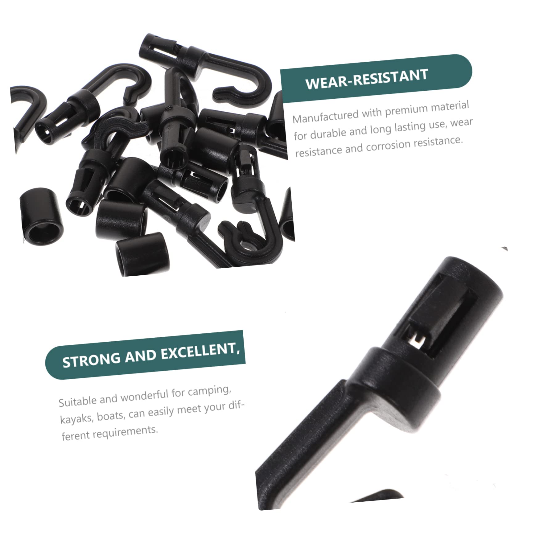 GOOHOCHY Kayak Dock Mooring Line Yacht Tie Hook Sturdy Boat Accessory Adjustable Fixing Buckle