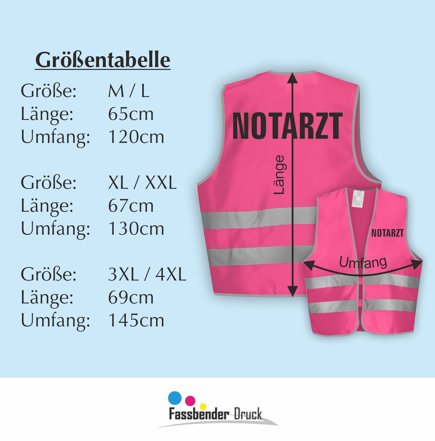 Sicherheitsweste GELB Warnweste nach EN ISO 20471 zertifiziert - Warn Weste NOTARZT - Unisex mit hochwertigem Reflektorstreifen