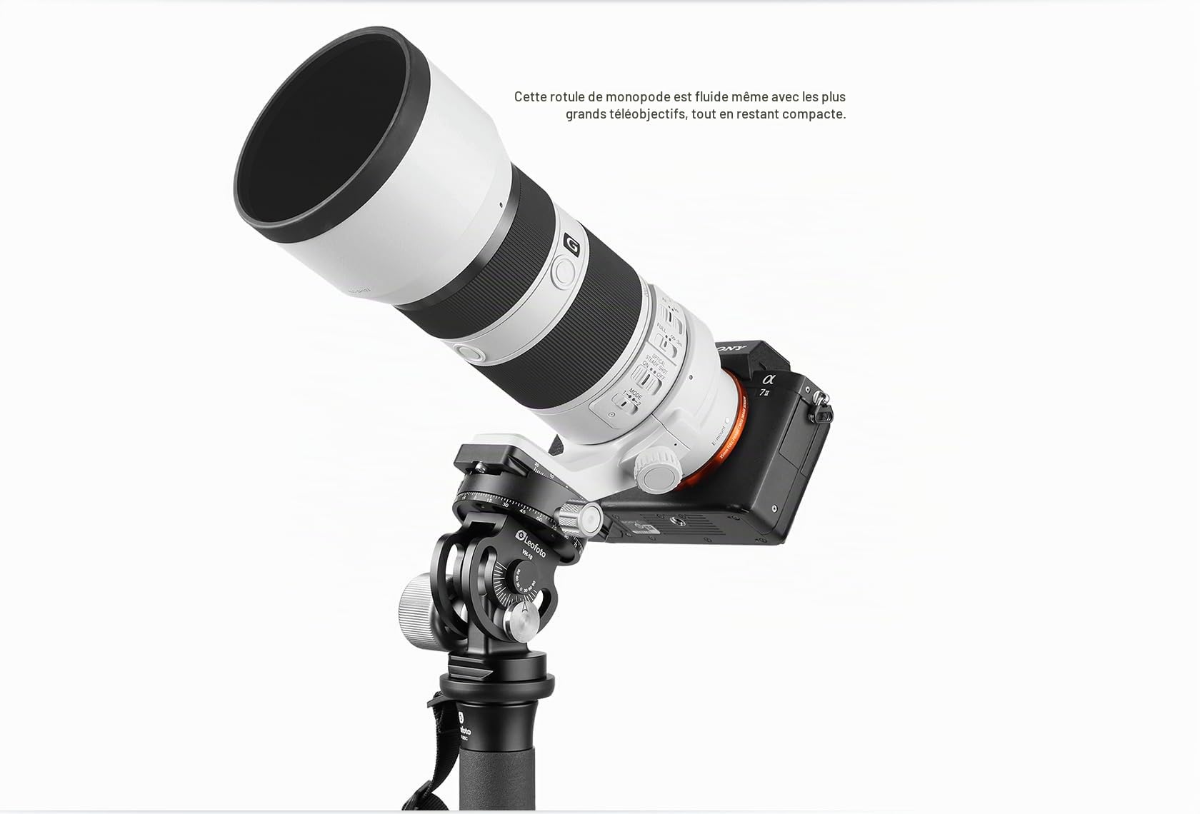 Leofoto VH-10 Tête pour Monopode