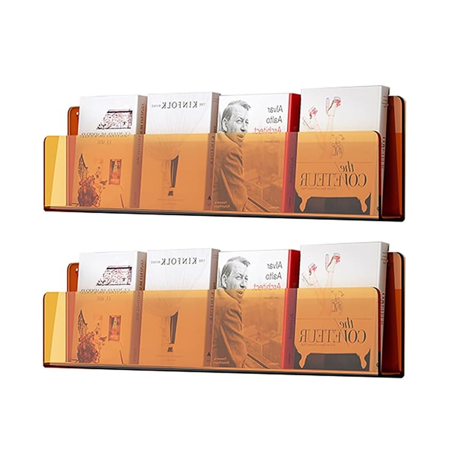 Supporto per brochure in acrilico, organizer da parete, per sala giochi e asilo, espositore trasparente per libri, volantini e materiali didattici