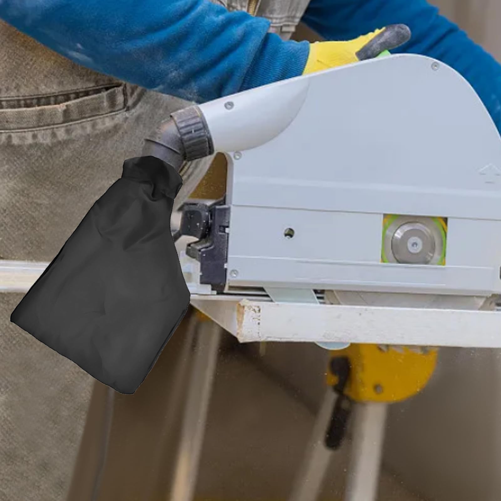 Sacchetto Antipolvere Per Troncatrice 255 | Con Cerniera E Supporto | Raccogli Polvere Nero - Foto 3