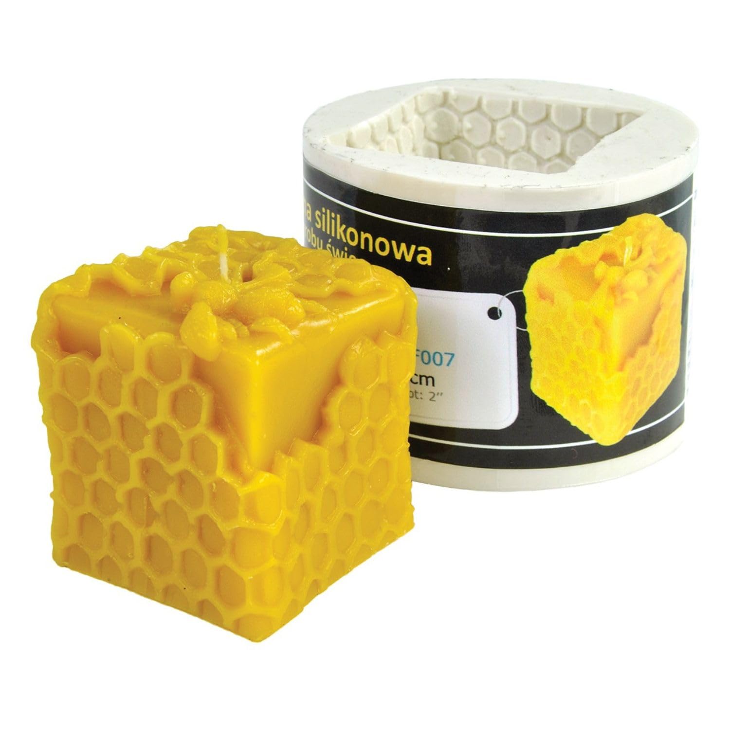 LYSON Kerzengießform Silikonform mit Waben-Imkermuster Kerzenherstellung Bienenwachs Kerzen Geschenkidee SilikonForm Set/Giessform/silicone mold set