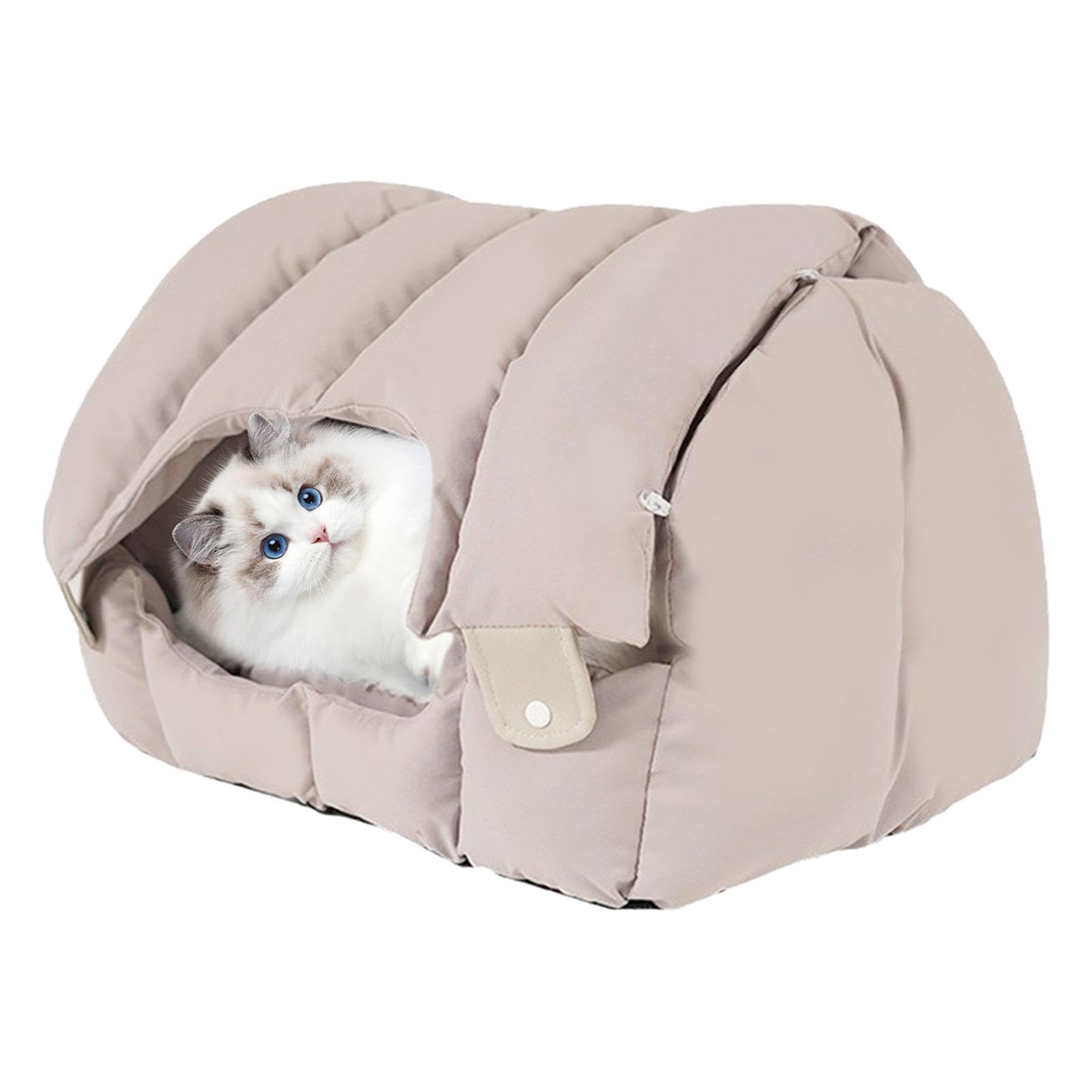 Letti per gatti Grotte, Divano per gatti Letti per gatti chiusi pieghevoli | Forniture per animali domestici antiscivolo rimovibili Lavabile Comodo di