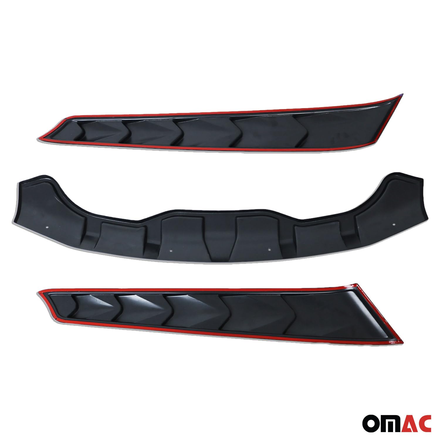 Déflecteur de Capot Compatible avec Nissan Navara PK 2006-2015 3Pc Noir modèle en ABS