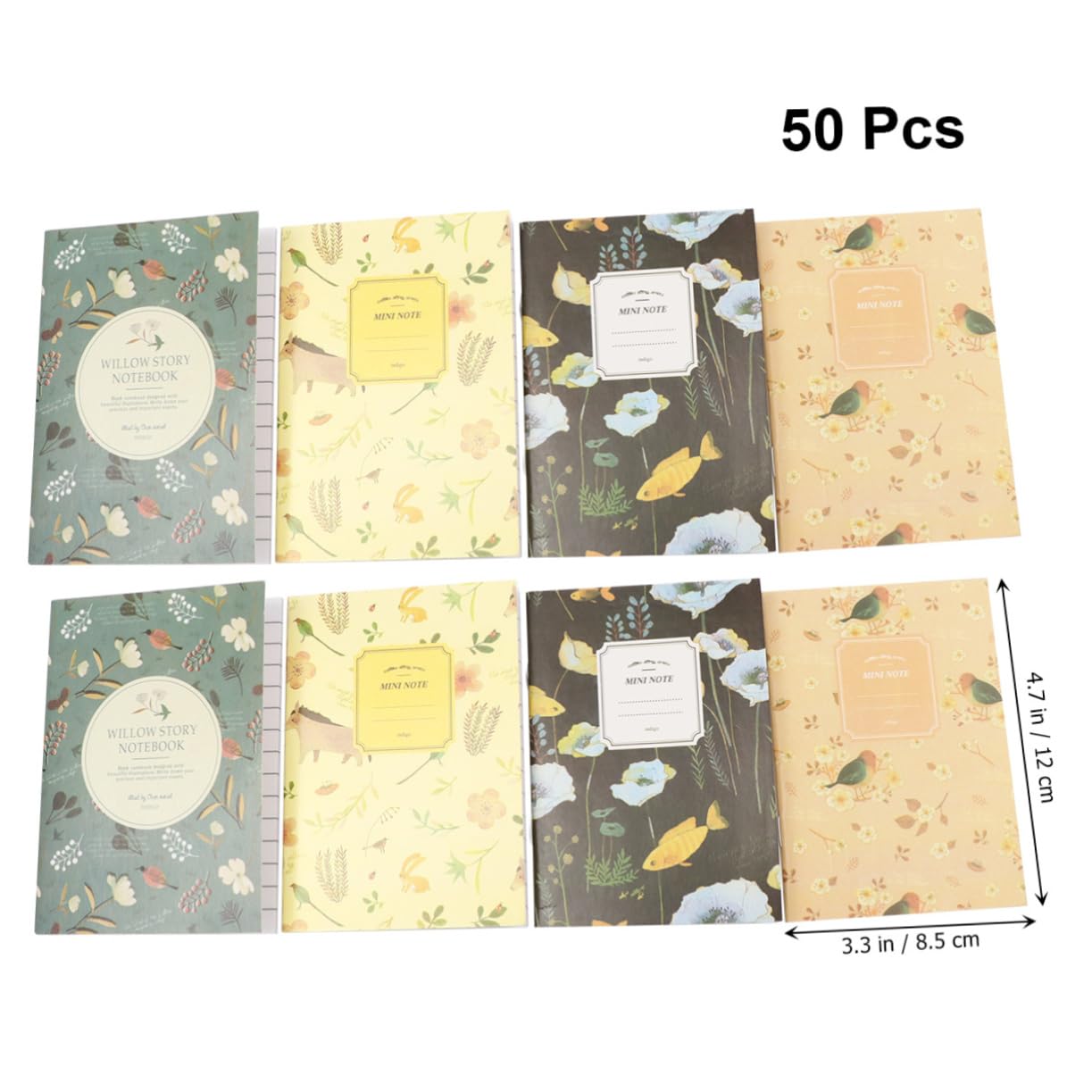 NUOBESTY 2 Ensembles Petit Carnet Mini Cahiers Carnet De Notes Journal Mini-livres Livre Planificateur Quotidien D'exercice De Pratique 50 Pièces * 2