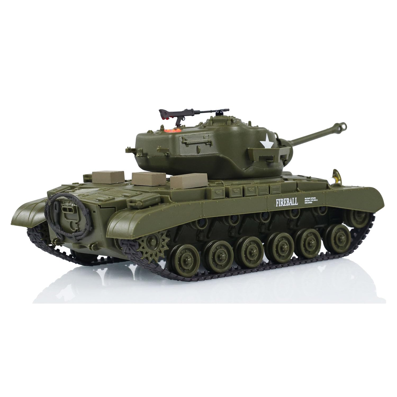 Henglong 1/30 RC Battle Tank Pershing M26 3841-02 2.4G RC Serbatoio Modello 360 Rotazione Infrarossi Battaglia Telaio Recoil Hobby Modello