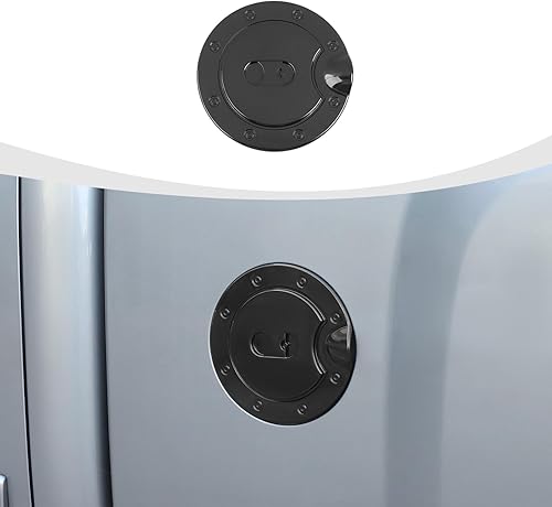 Miniatura 12 de Tapa cromada de puerta de llenado de combustible para depósito de gasolina compatible con Chevy Silverado y GMC-SIERRA 2007-2013 Cromado