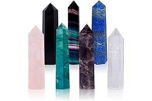The 7 Jewels - Healing Crystal Wands for Reiki, Chakra Meditation, and Energy Therapy