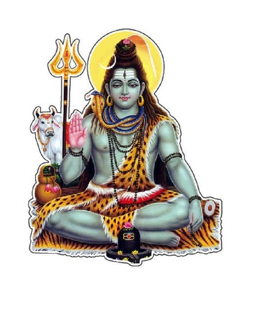 Omdecor Shiv Shanker Bholenath God Wall Sticker for Pooja Room, Living Room,Office Hall (Size -55Cm X 60Cm) (B0CRRXZ3L7) Amazon Price History, Amazon Price Tracker