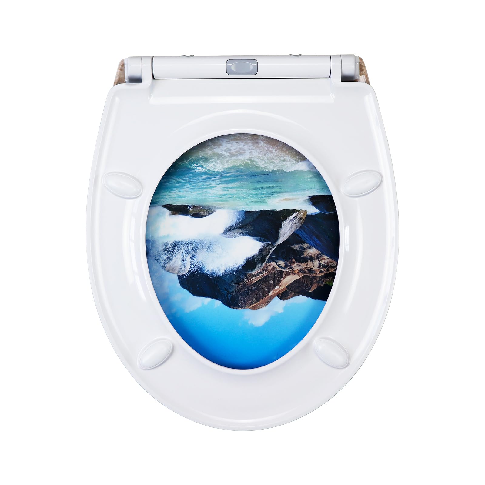 Fanmitrk Wc-bril met softclosemechanisme, toiletdeksel van