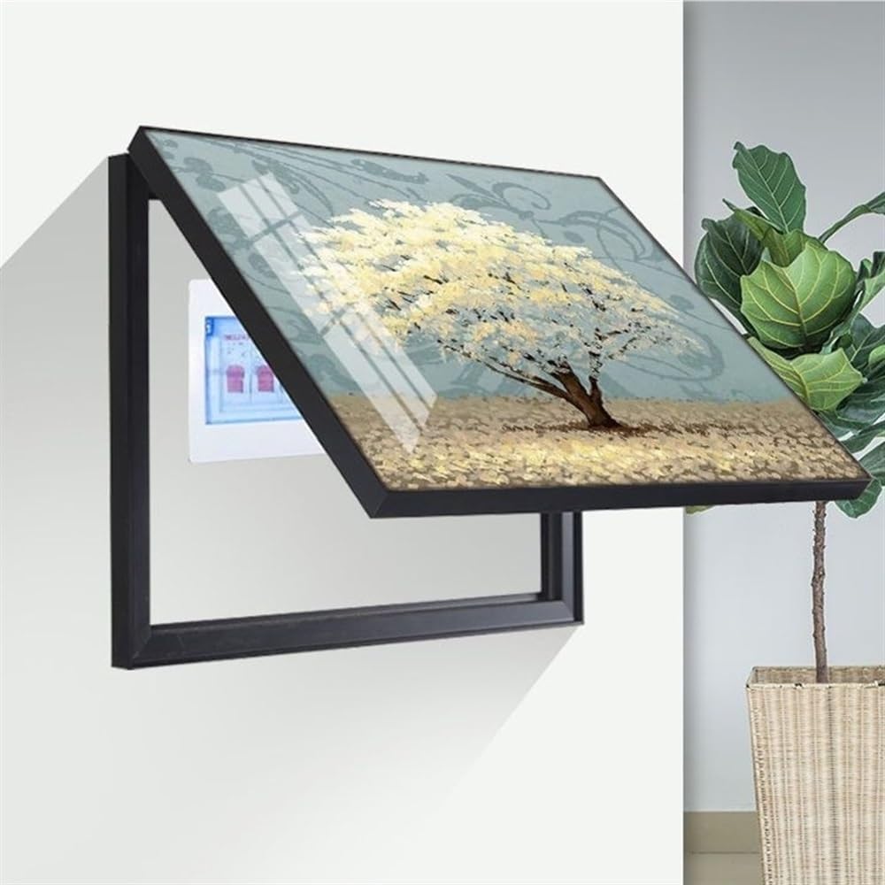 Modern Minimalist Decorative Fuse Box Cover - Wall-Mounted Electrical Panel Cover for Home, Office, Restaurant (D,19.7 * 15.8IN)