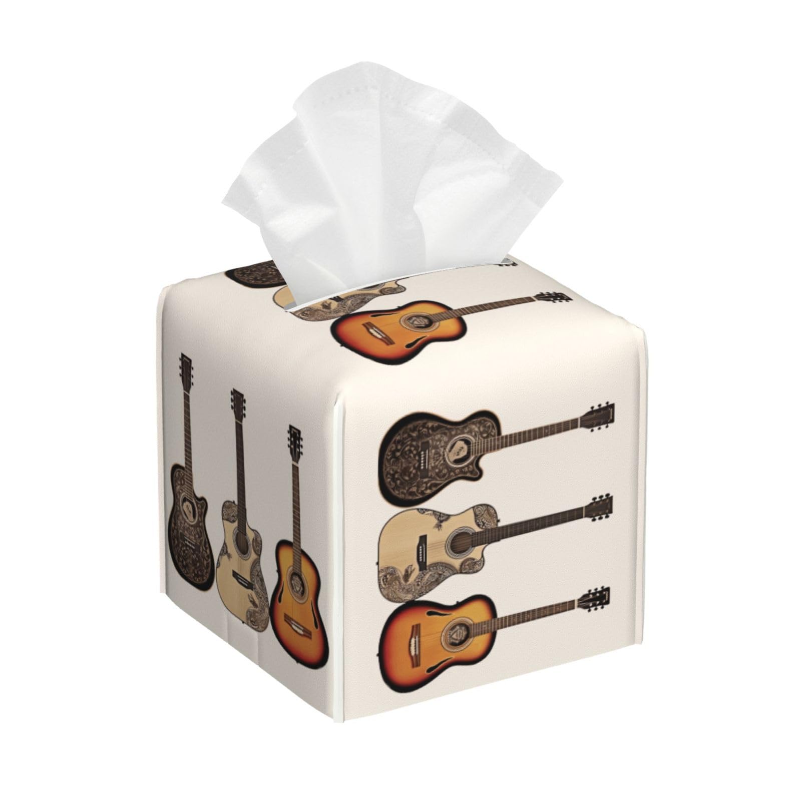 Guitar Tissue Box Cover Square Cube Boxes