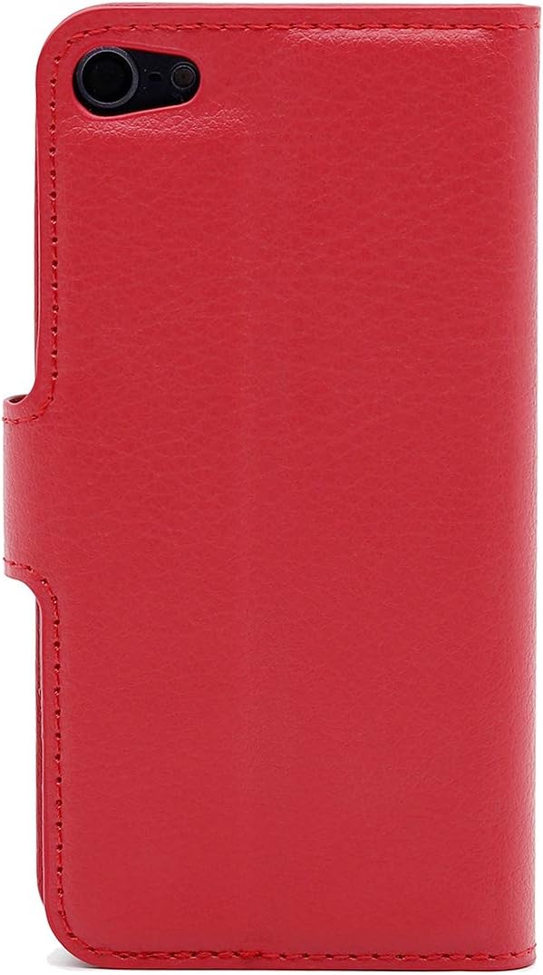 Leather Case for iPod Touch 7th 6th 5th Generation (2020-2012 Models of iPod) - Protective Cover Case with Pockets for The iPod Touch (Red Color)