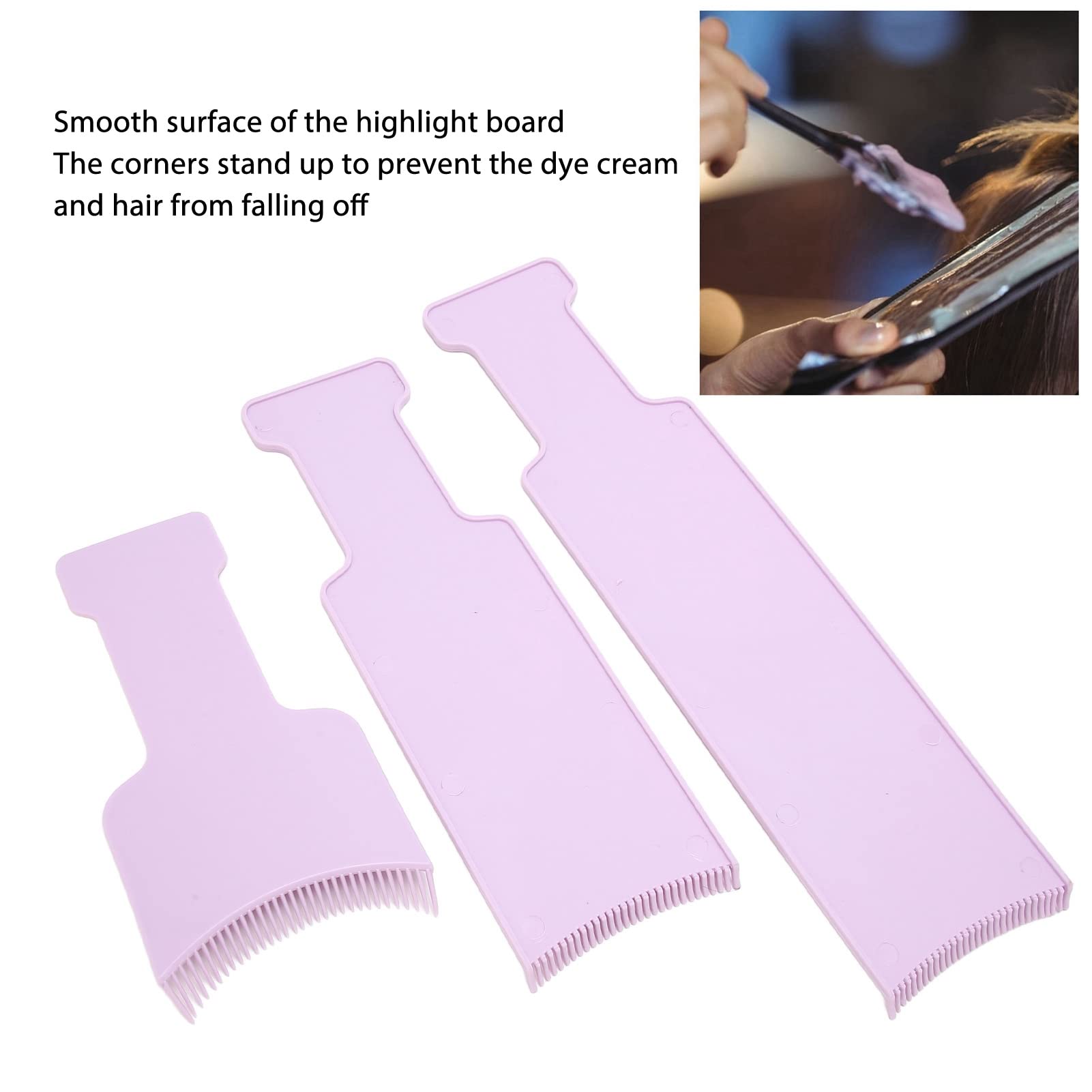 Balayage Board, Set di Strumenti per Evidenziare la Colorazione dei Capelli 3 Pezzi Balayage Highlighting Board per Barbiere Dye Paddle Set per Evidenziazione dei Capelli per