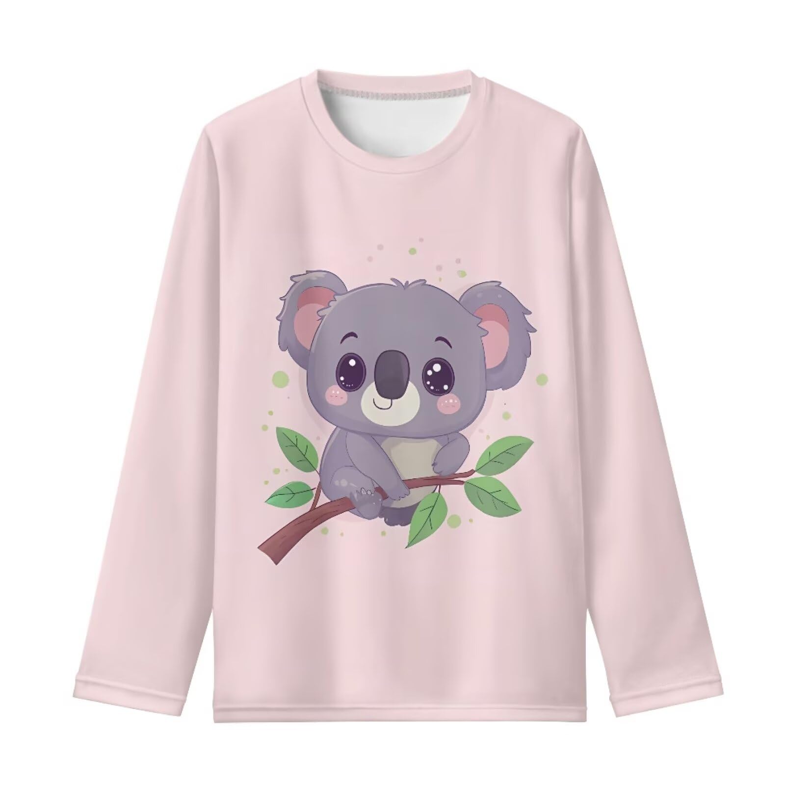 Girls Long Sleeve Shirt with Cute Graphic Casual Pullover Tops 3-16Y
