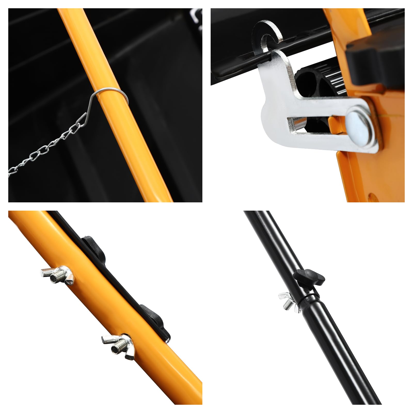 Cortacésped manual de 14 pulgadas, cortacésped de 4 cuchillas con bolsa de recogida, cortacésped de altura ajustable para patios y jardines