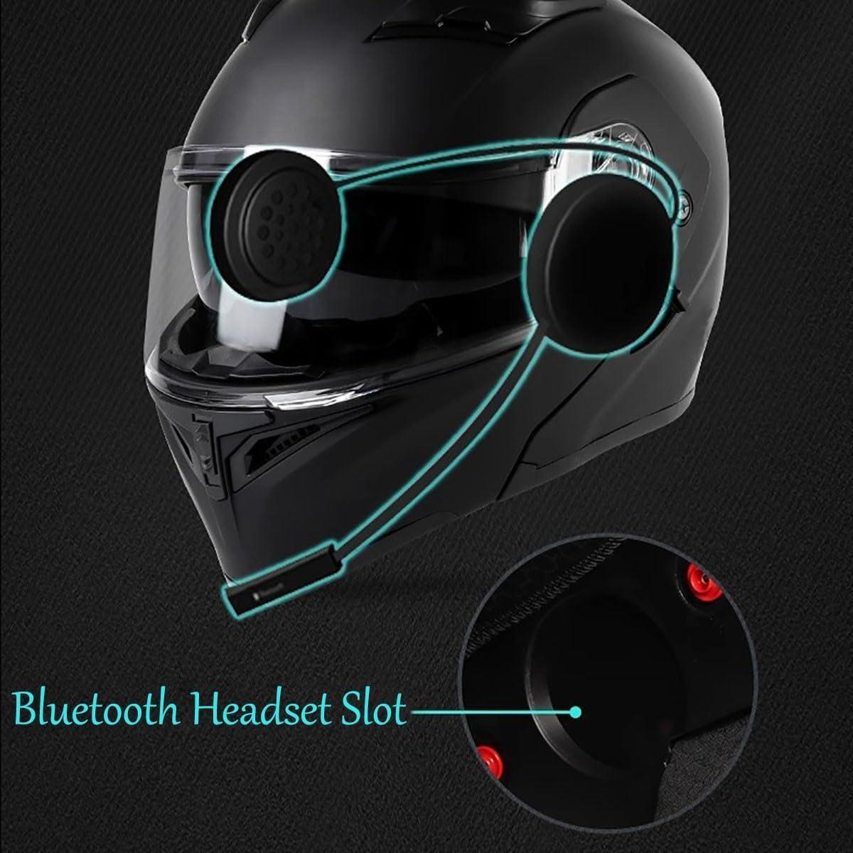 Casco da Moto Integrale, Casco Apribile con Doppia Visiera Parasole, Casco Modulare da Uomo E da Donna per Adulti, Ciclomotore, Corse su Strada, Scooter, Bici, Cruiser, Omologato Ece, B, XXL(63~64cm)