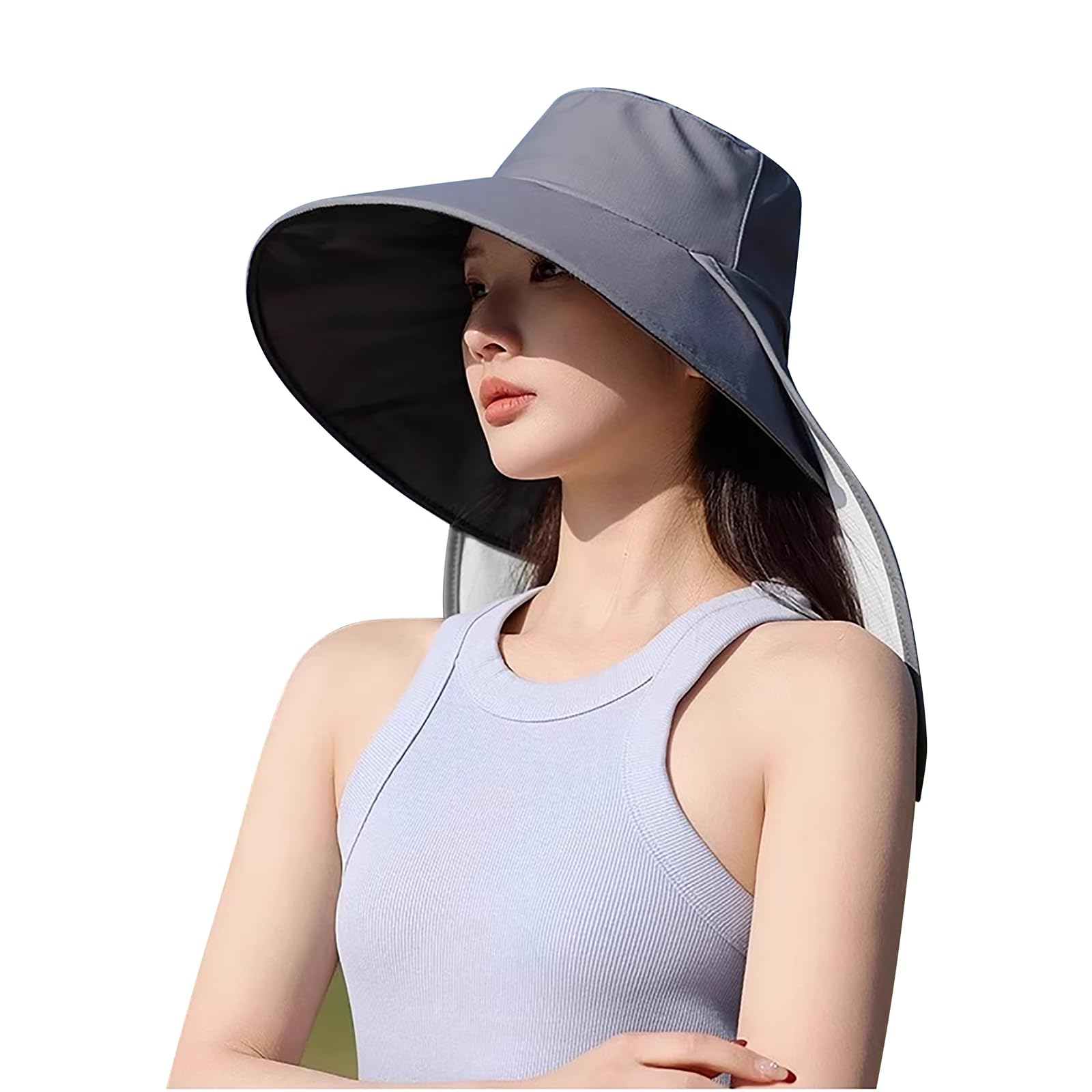 Chapeau de soleil queue de cheval pour vos sorties plage et jardinage - 4