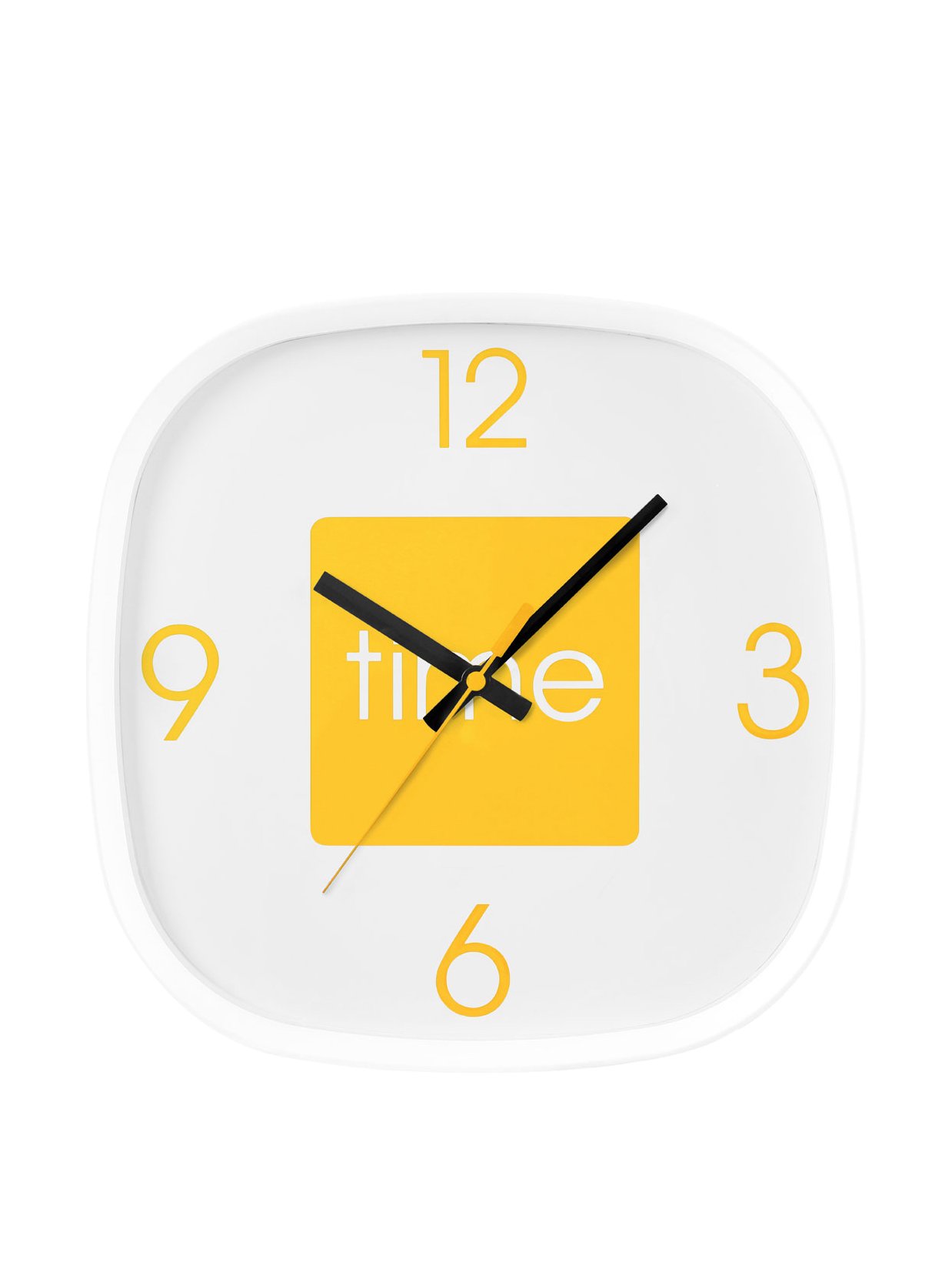Arco Yellow Wall Clock - Premier Housewares
