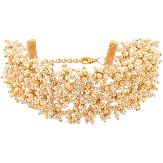 Antique Gold Multistrand Pearl Bracelet