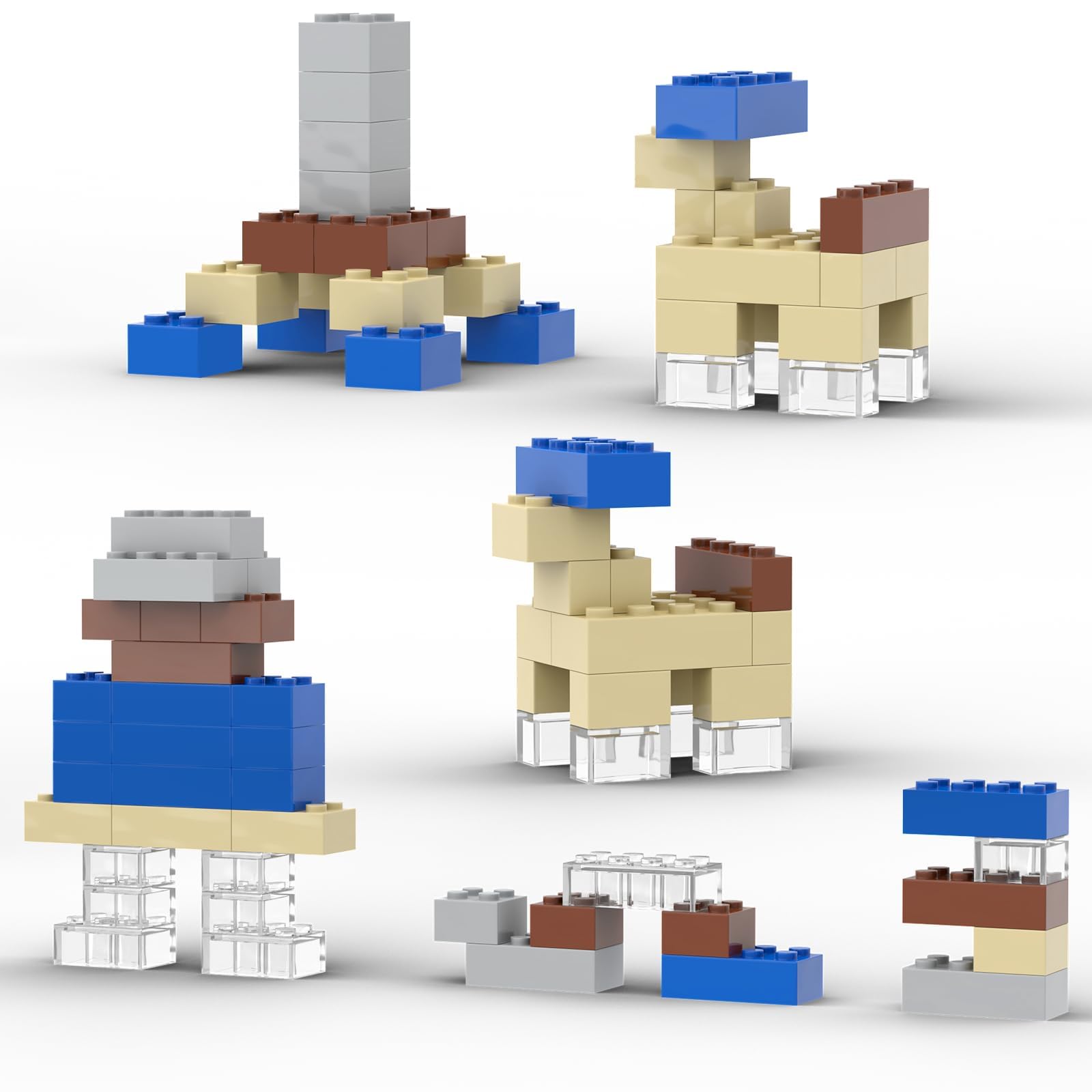 300 blocchi da costruzione classici, mattoncini sciolti grigio scuro, compatibili con Lego, parti e parti, giocattoli da costruzione creativi per ragazzi e ragazze (300 pezzi grigio scuro