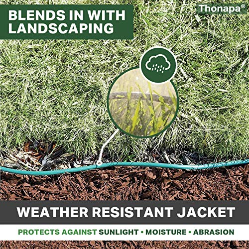 Thonapa 25 Ft Outdoor Extension Cord - 16/3 Sjtw Durable Green Cable - Great For Garden And Major Appliances #TOP4