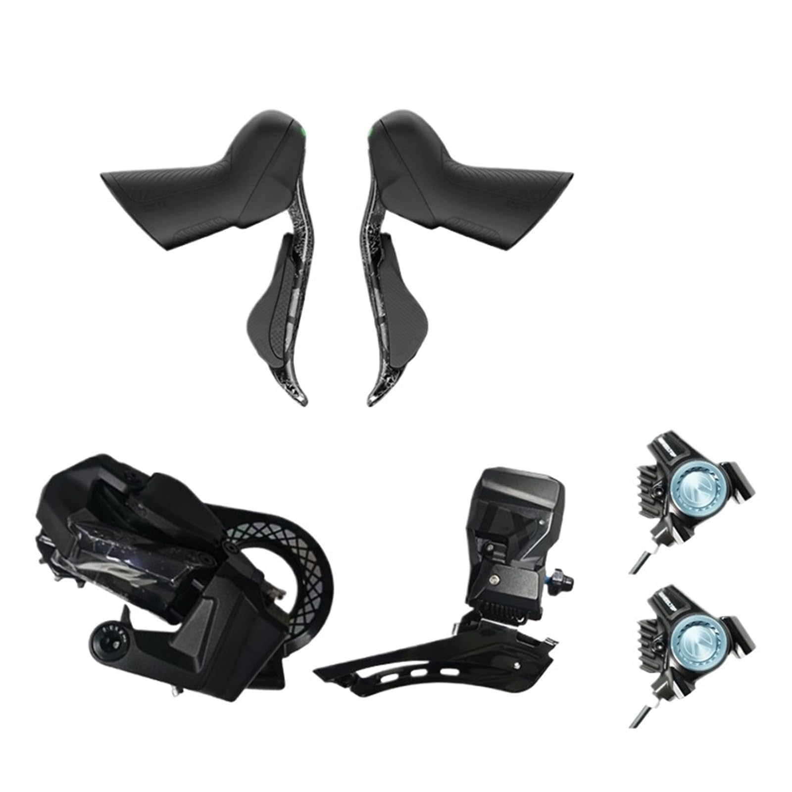 WHEELTOP EDS TX Groupset Deragliatore posteriore con puleggia grande Freno a disco idraulico in fibra di carbonio a 7-14 velocità
