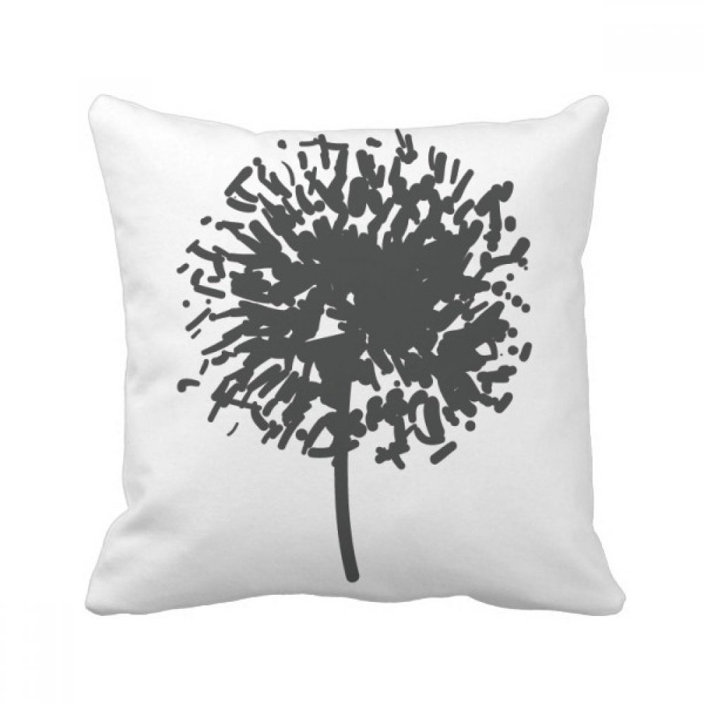 Coussin pissenlit multicolore au design artistique raffiné