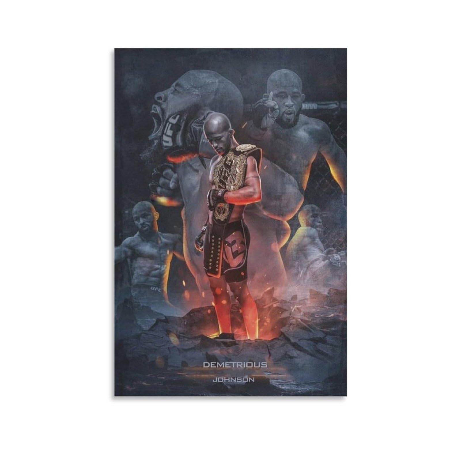 FCOIN Demetrious Johnson Canvas Poster Posters Wall Art Painting Canvas Prints Decor Poster Artworks 16x24inch(40x60cm)