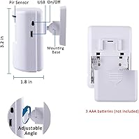Vista 3 de Alarma de sensor de movimiento BESTOONE, alarma inalámbrica de largo alcance para entrada, sistema de seguridad para el hogar con timbre eléctrico