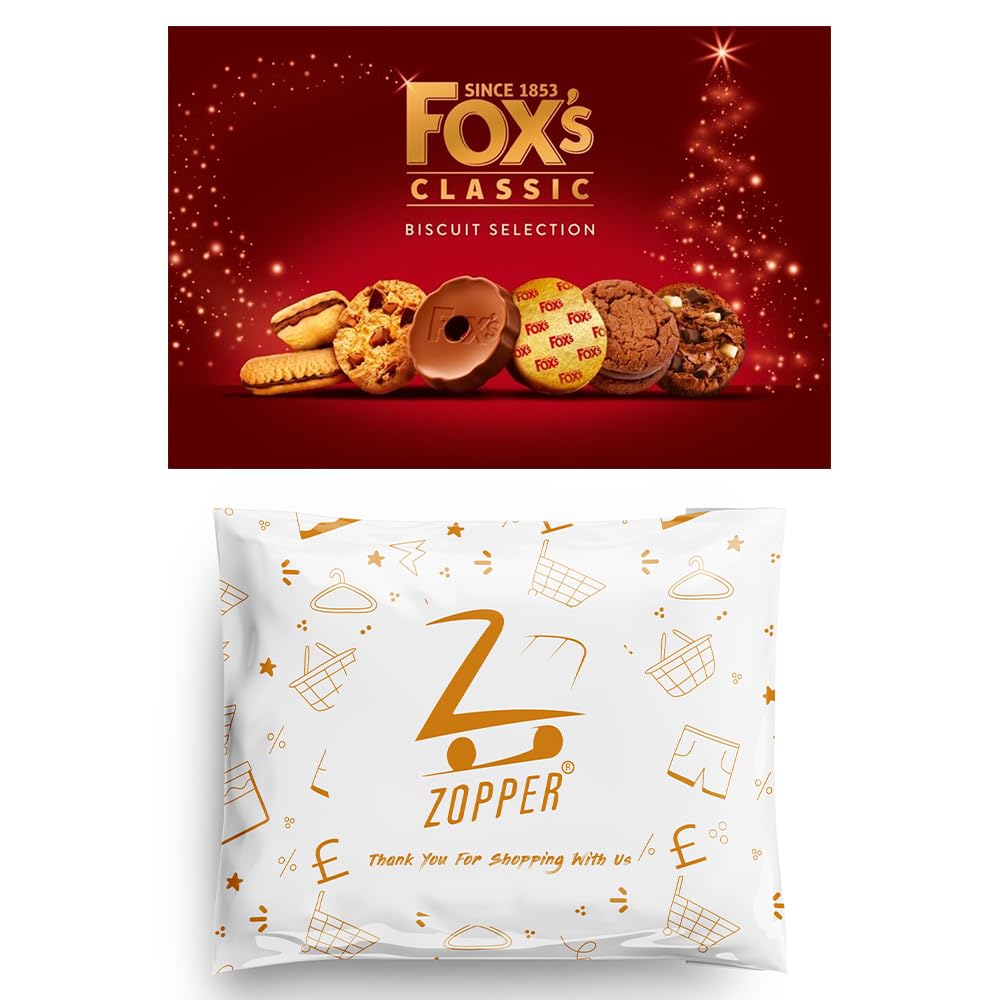 Fox's Biscuit Luxury Selection Box 550g - Chocolate Biscuits & Cookies - Milk Chocolate Rounds, Viennese Fingers, Jam Creams & More