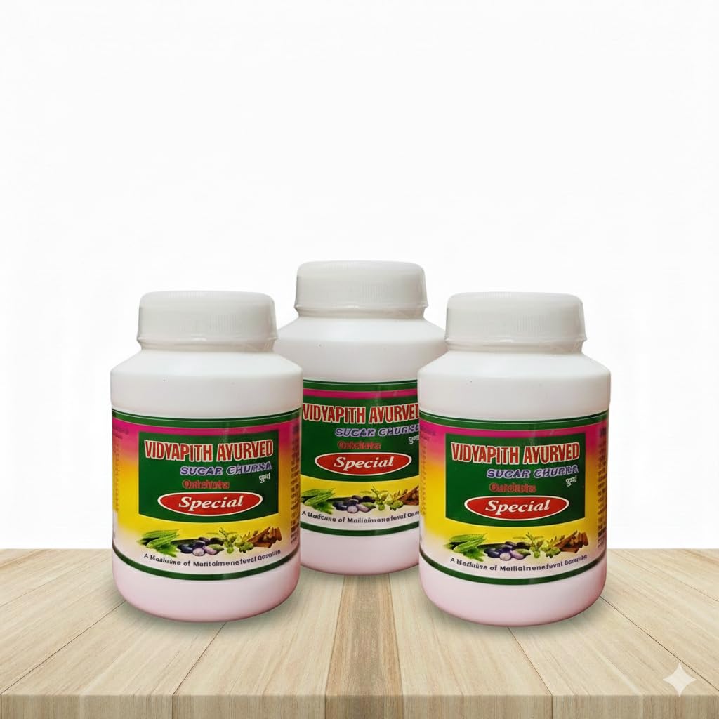 Vidyapith ayurved sugar churna special powder ayurvedic control sugar diabetes Pack of 3 * 100Gm