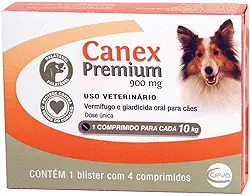 Vermífugo Canex Premium Cães 900mg Cães 10kg Ceva Ceva para Cães
