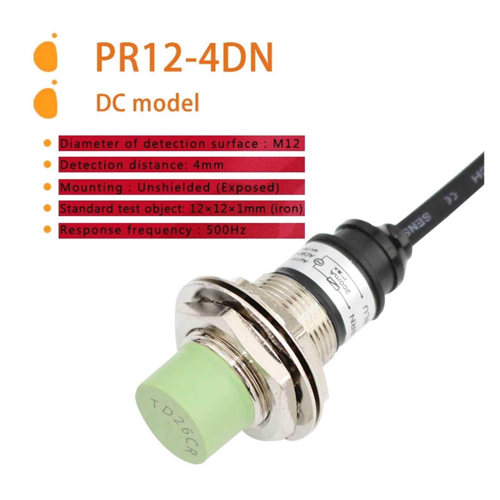 Näherungsschalter, induktiver Näherungssensor PR08-2DN 2DP PR12-4DN PR18-8DN Erfassungsabstand M8 M12 M18 NPN/PNP NO/NC(PR12-4DN)