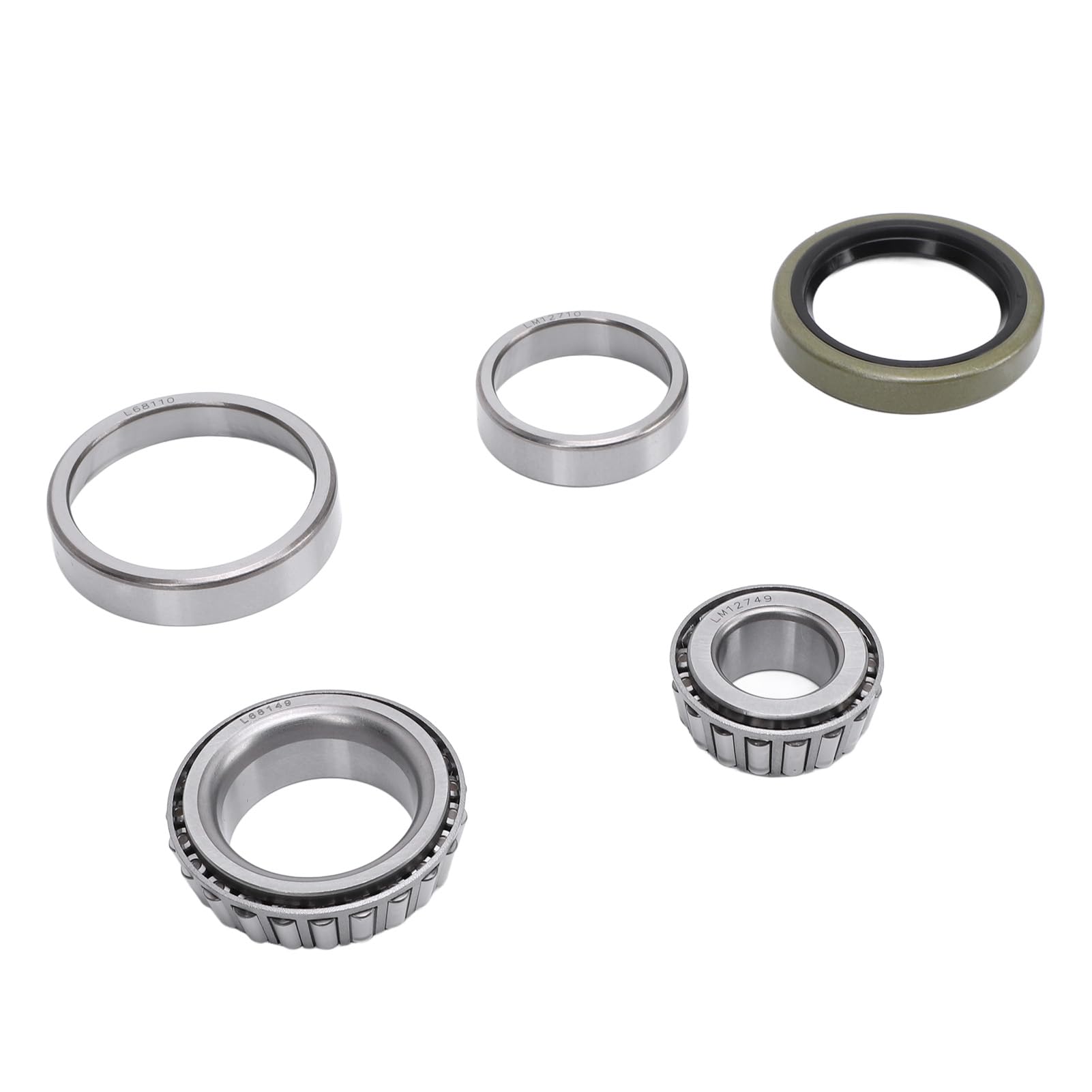 5PCS Marine Trailer Bearing Kit Steel Alloy Boat Wheel Hub Bearings Set with Seals for Boat with Spring