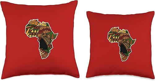 Miniatura 3 de Africa Map, African Woman, African Heritage, African Pride Throw Pillow