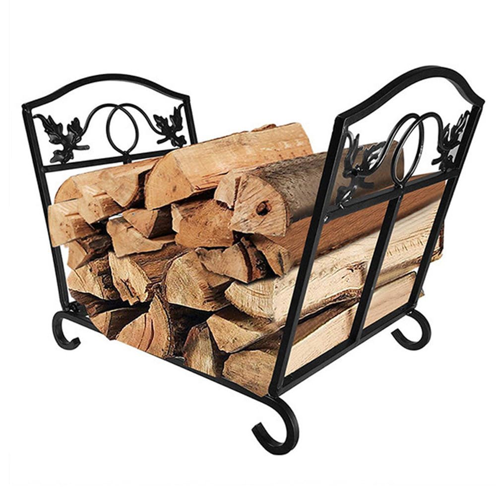 Râtelier à bûches en acier robuste, support de stockage extérieur compact