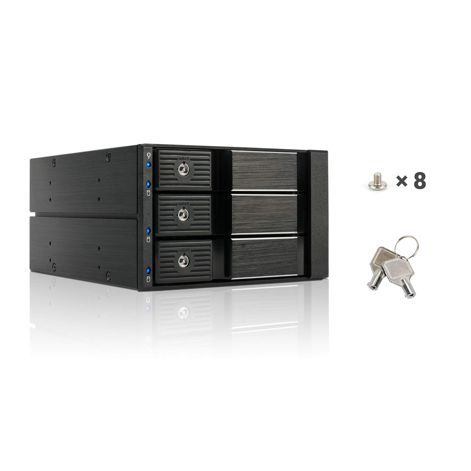 FANTEC BP-SA2131 SAS I / II + SATA I / II / III - Backplane para 3 discos duros de 3,5" en una bahía de 5,25" (2 bahías de 5,25")