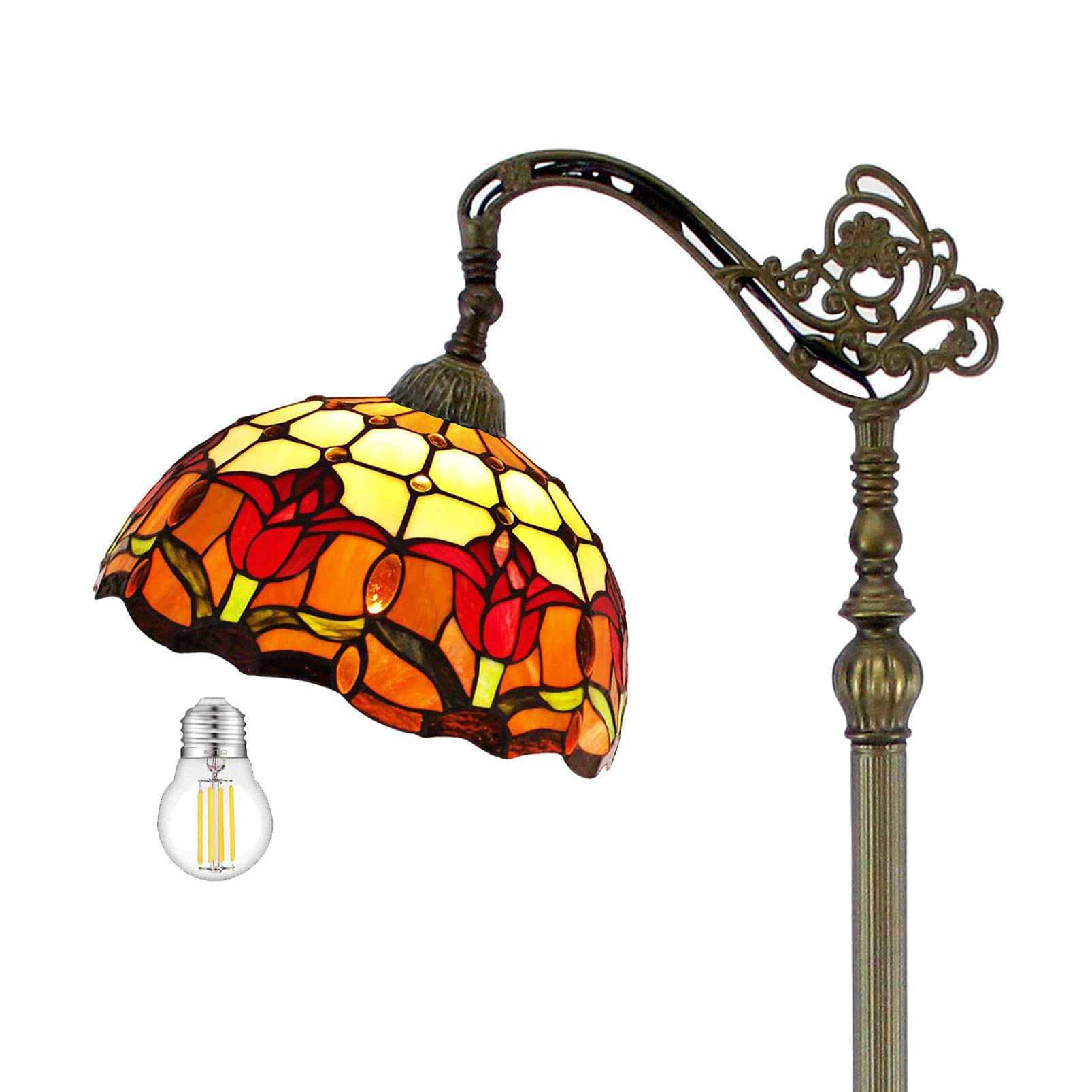 Buy Wzglod Tiffany Style Reading Floor Lamp Lighting Stained Glass