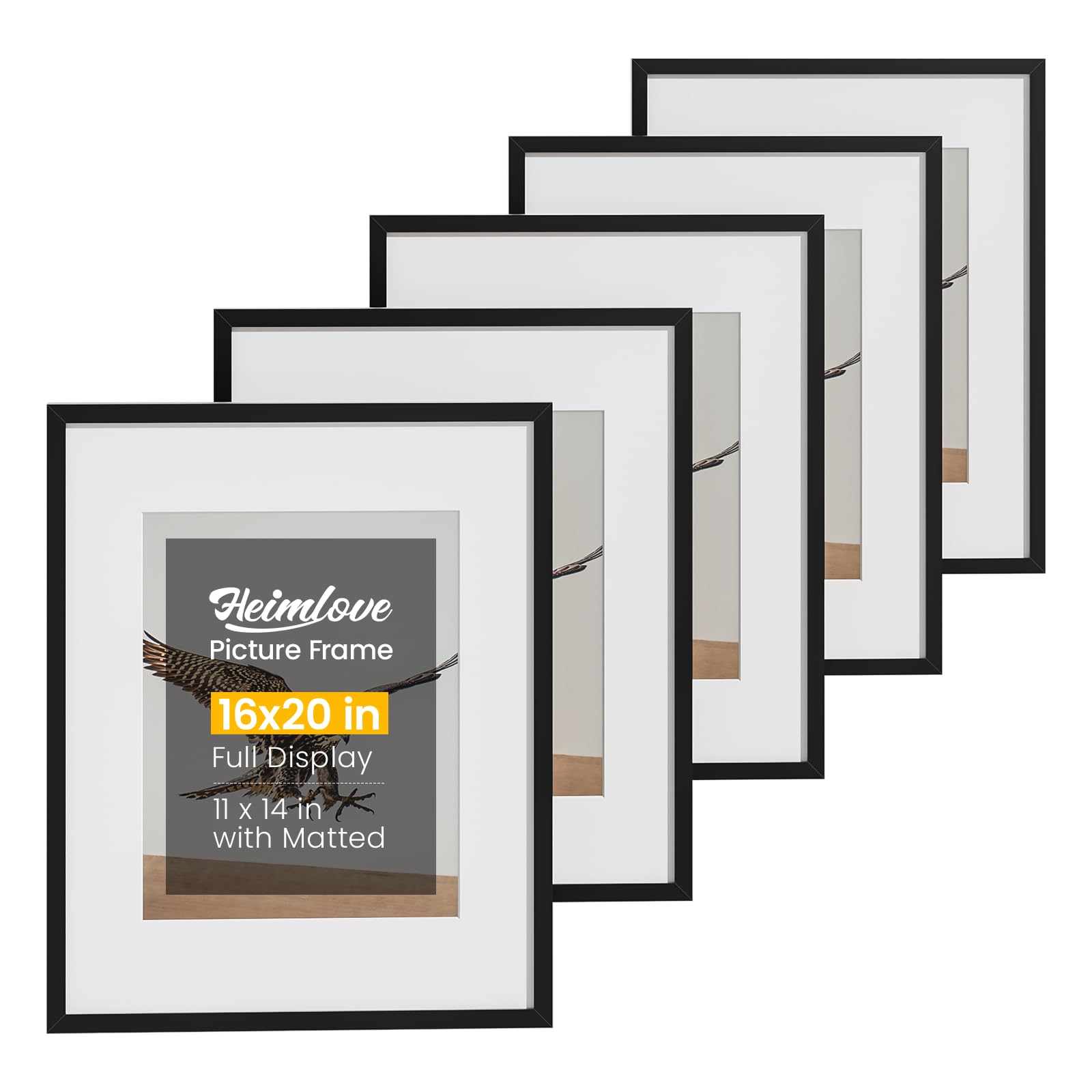 Amazon.com - Heimlove 16x20 Picture Frame Set of 5,Display 11x14